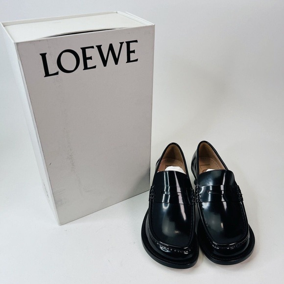 Loewe Black Patent Leather Loafers - Picture 2 of 14